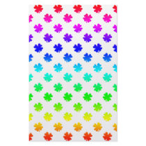Four leaf clovers in rainbow stationery design