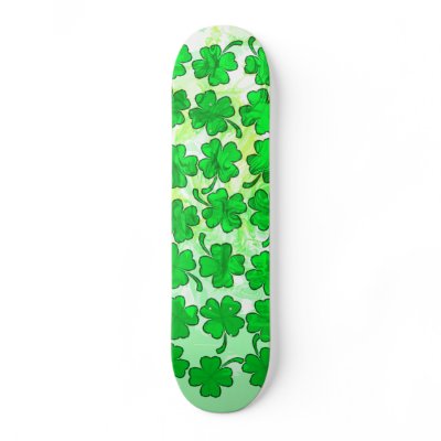 FOUR LEAF CLOVERS Skateboard by manewind