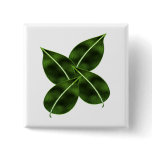 Four Leaves Square Magnet Button