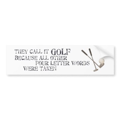 Four Letter Word Bumper Stickers by HobbyTees