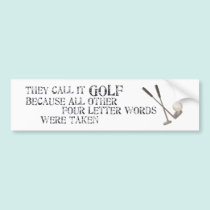 Four Letter Word bumper stickers