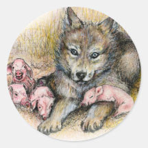 FOUR LITTLE PIGGIES STICKER