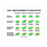 Four Mechanisms Of Speciation (Evolution) Postcard