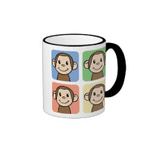 Four Monkeys Mugs