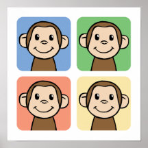 Four Monkeys Print