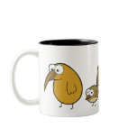 Four Native New Zealand Birds Drinking Mugs