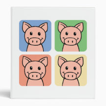 Four Pigs Vinyl Binders