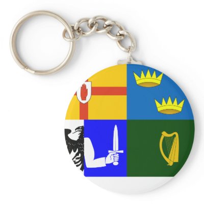 Four Provinces, Ireland flag Keychain by FlagLibrary