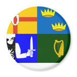 Four Provinces, Ireland flag Refrigerator Magnet