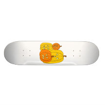 four pumpkin jack o lantern graphic skate board decks