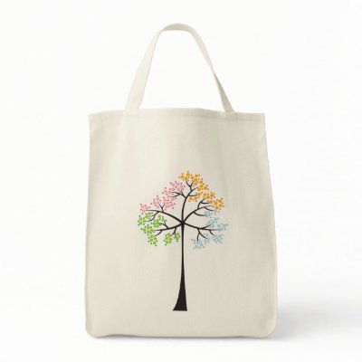 Four Seasons Tree Custom Summer Gift Tote / Bag by fat_fa_tin