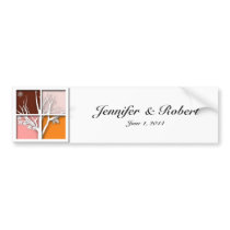 Four Seasons Window Pane: Nature Inspired Bumper Sticker
