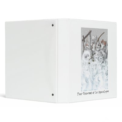 Four Snowmen of the Apocalypse Avery Binder by MDKgraphics