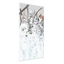 Four Snowmen of the Apocalypse Canvas Print