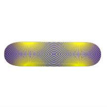 "Four Suns" Geometric Abstract Skateboard
