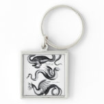 Four types of dragon key chain