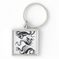 Four types of dragon key chain
