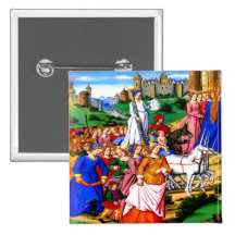 "Four Unicorns lead the Procession" Button