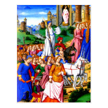"Four Unicorns lead the Procession" Postcards