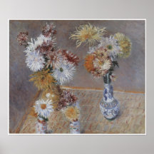 Four Vases of Chrysanthemums, 1893 Poster