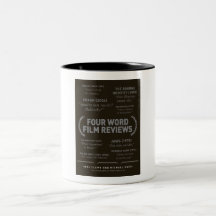 Four Word Film Review Book Mug