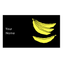 Four Yellow Bananas. Business Card