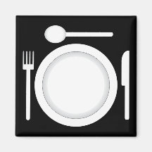 Fourchette et cuillère de couteau de plat aimants