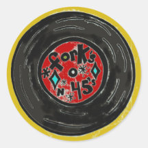 fourchettes rondes et 45' autocollant de s