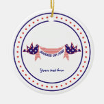Fourth 4th of July Doves with stars ornament