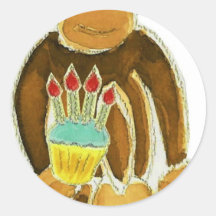 Fourth Birthday Monkey Stickers