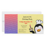 Fourth birthday party invite ( birthday cupcake ) custom photo card