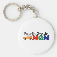 Fourth Grade Mom Keychain