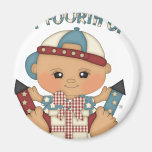 Fourth of July Baby Boy Fridge Magnets