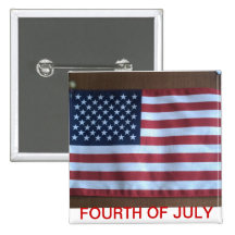 FOURTH OF JULY BOTTON PINBACK BUTTONS