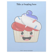 Fourth of July Cupcake Letterhead Design