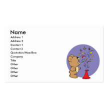 fourth of july fireworks cute teddy bear business card templates