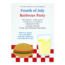 Fourth of July Fireworks Party Invites