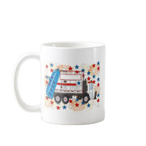 Fourth of July Garbage Truck Mugs