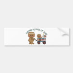 Fourth of July Gingers Boys Bumper Stickers