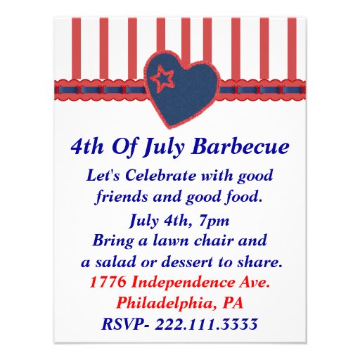Fourth of July Party Invitation