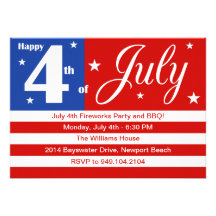 Fourth of July Party Invitation