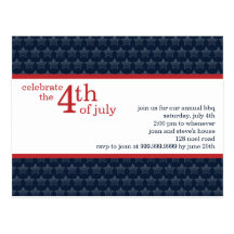 Fourth of July Party Invitation Postcard