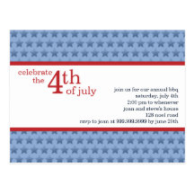 Fourth of July Party Invitation Postcard