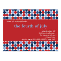 Fourth of July Party Invitation Postcard