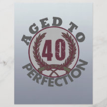 Fourty  and aged to Perfection Birthday Personalized Flyer
