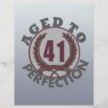 Fourty One and aged to Perfection Birthday Flyer