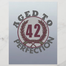 Fourty Two and aged to Perfection Birthday Full Color Flyer