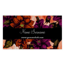 Fowers and Black Business Card