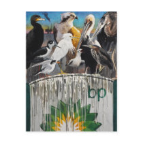 Fowl Language Oil Disaster Art Postcard
