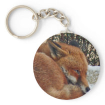 Fox day dreaming key chain